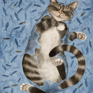 ilustracja pt.:"Zanurzony w marzeniach"